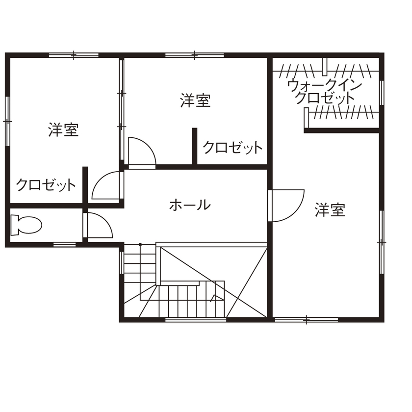 1000万円台の注文住宅_間取り2階