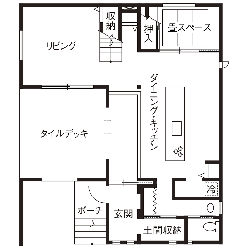 4000万円台の注文住宅_間取り1階