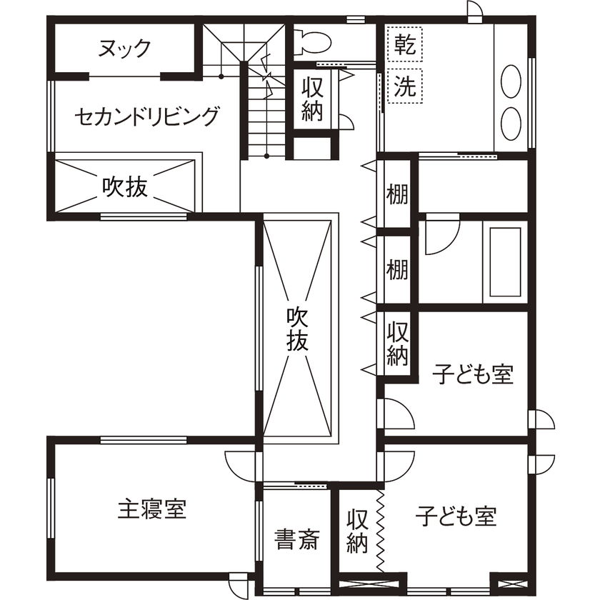 4000万円台の注文住宅_間取り2階