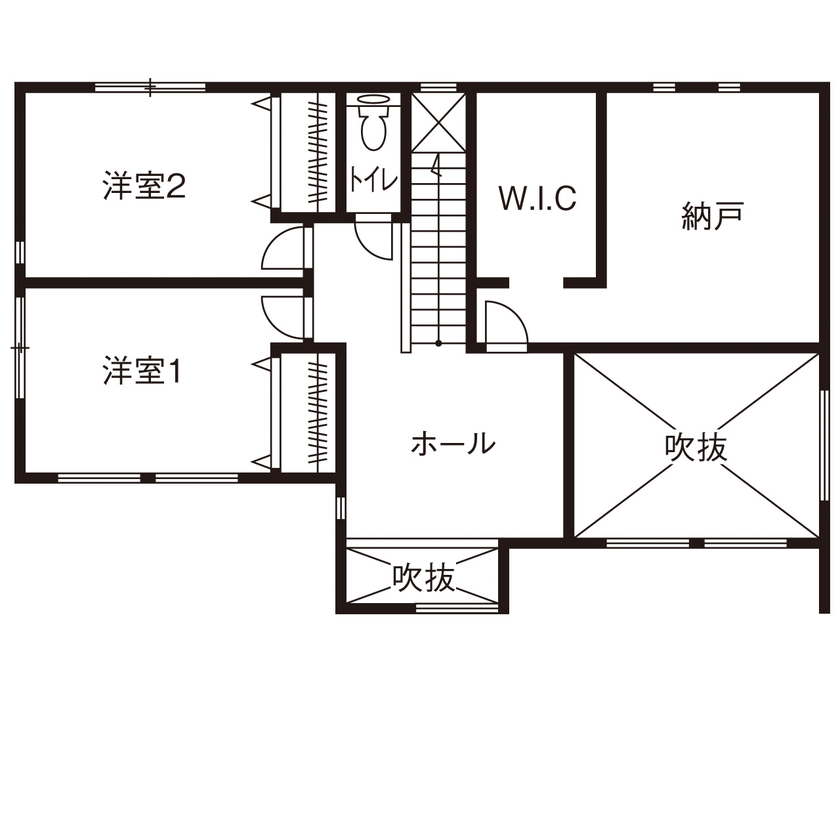 3000万円台の注文住宅_間取り2階